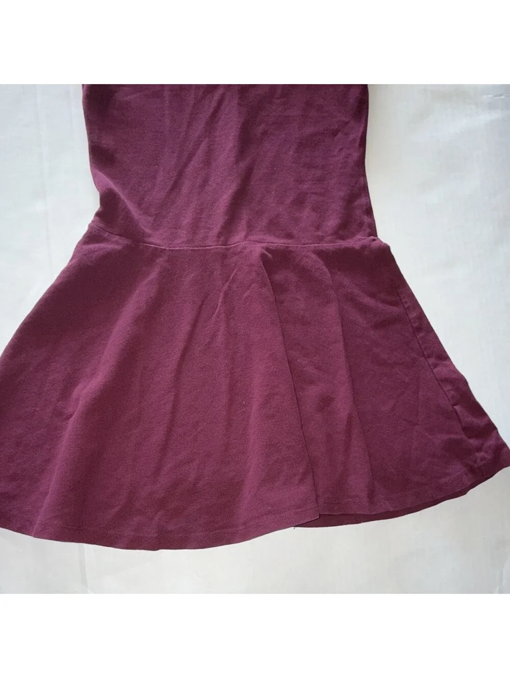 The Children's Place Girls Fit & Flare Collared Polo Dress Burgundy Knit M 7-8